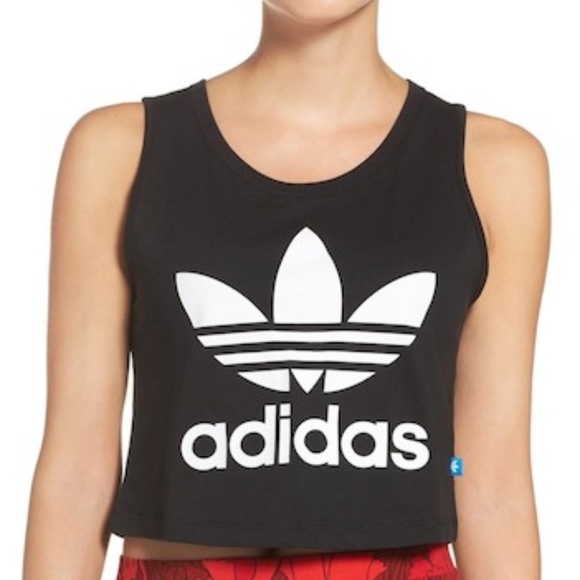 ADIDAS Originals Trefoil Crop Muscle Tee - Picture 5 of 8